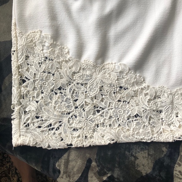 Dainty hooligan white lace knee length dress - Picture 4 of 5